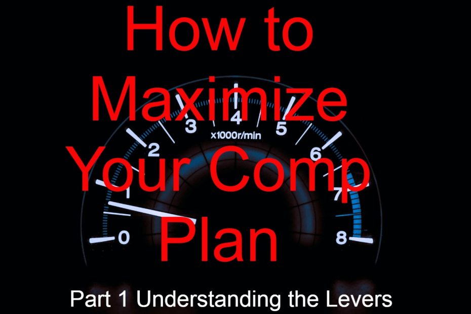 How to Maximize Youe Saels Compensation PLan in rd letters with a speedometer in the background