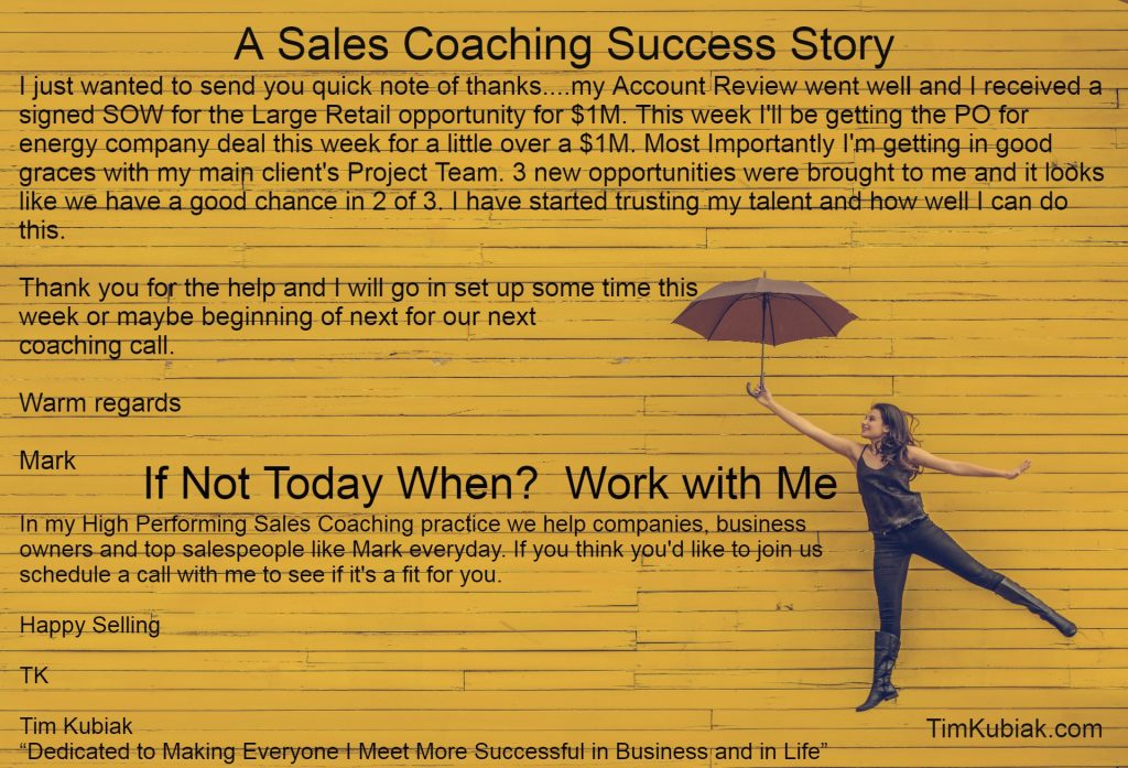 High Perfoance Sales Coaching Success Story